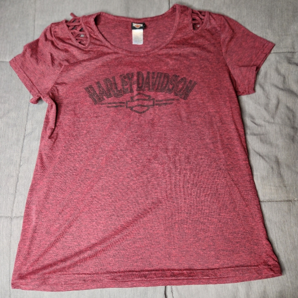 Harley-Davidson Durham, NC Heathered Maroon T-Shirt